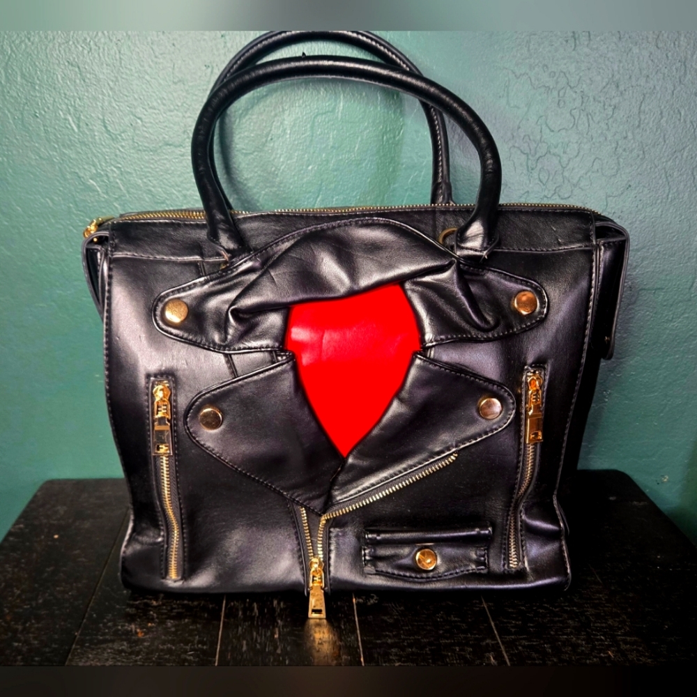 Purse Resembling Leather Jacket